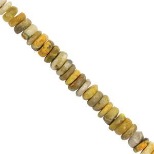 30cts Bumble Bee Jasper Faceted Rondelles Approx 2x1 to 5x2mm, 18cm Strand