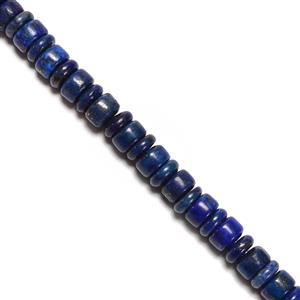 230 cts Dyed Lapis Lazuli Drums Approx 5x8mm & Rondelles Approx 3x8mm, 2mm holes, 38cm Strand