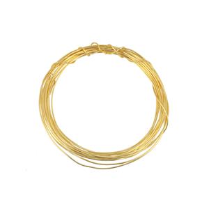 Gold Coloured Base Metal Wire, Approx 1mm, 5m