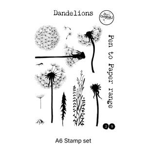 Janie's Originals - Dandelion - A6 Stamp Set - 11 Stamps