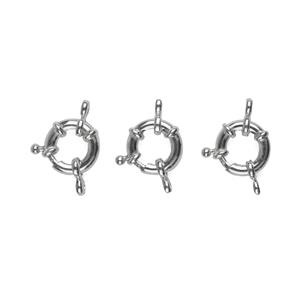 925 Sterling Silver Jumbo Bolt Ring Clasp, Approx 12mm, 3pcs