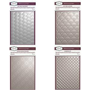 NEW Creative Expressions 5 in x 7 in 3D Embossing Folders - Art Deco Collection