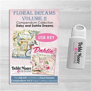 Floral Dreams 2-  Daisy & Dahlia  USB Key - over 4500 printable elements