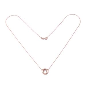 Rose Gold Plated 925 Sterling Silver 20 inches Chain With Open Ring