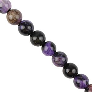 170cts Charoite Plain Rounds, Approx 8mm, 38cm strand
