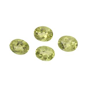1.1cts Arizona Peridot Brilliant Oval 5x4mm pack of 4 (N)