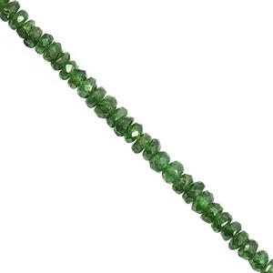 15cts Tsavorite Garnet Graduated Faceted Rondelles Approx 2x1 to 3x2mm, 20cm Strand