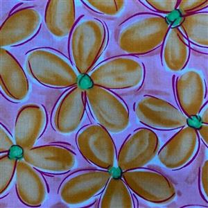 Whimsy Daisical in Orange Daisy Field Fabric 0.5m