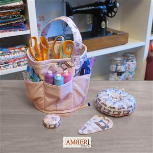 Amber Makes Vintage Sewing Craft Storage Set Kit - Instructions, Panel and Style-Vil (0.5m)