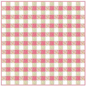 Alice Caroline Liberty Pink & Yellow Gingham Patchwork Quilt Kit