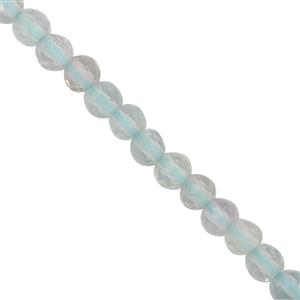 10cts Blue Fluorite Faceted Round Approx 2mm, 31cm Strand