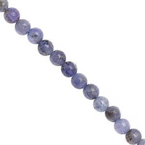 52cts Tanzanite Plain Round Approx 3 to 5mm, 33cm Strand