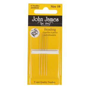 John James Pack of 4 Beading Needles Size 10