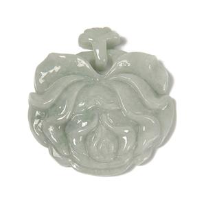  245cts Type A Jadeite Carved  Flower Pendant  Approx 50mm, 1pc 