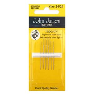 John James Pack of 6 Tapestry Needles Sizes 24/26