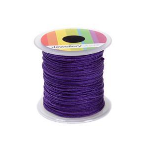 Purple Woven Nylon Cord, Approx 1mm, 30m Spool