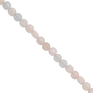 22cts Multi Beryl Faceted Flat Coin Approx 3.75mm, 30cm Strand