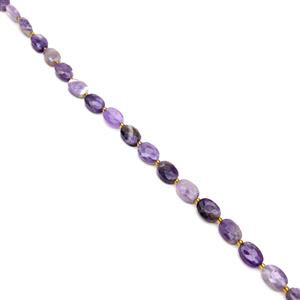 180cts Banded Amethyst Faceted Ovals Approx 10x14mm, 38cm Strand