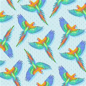 Tula Pink Daydreamer Macaw Ya Later Cloud Fabric 0.5m