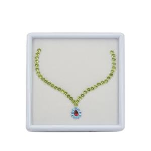 8.45cts Multi Gemstone Mixed Shape & Size Necklace Boxes 