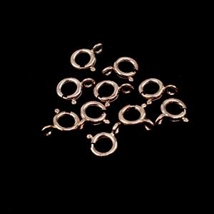 Rose Gold Plated 925 Sterling Silver Bolt Ring Clasp - 7mm (10pcs/pk)