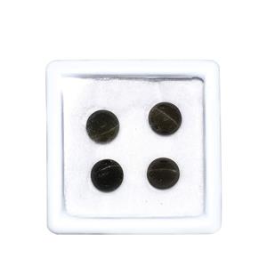 10cts Scapolite Cat's Eye Cabochon Round Approx 8mm Loose Gemstone (Pack of 4)