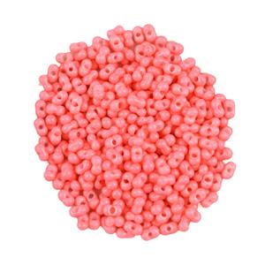 Preciosa Ornela Pink Dyed Chalk White Farfalle Beads, 2x4mm (20g)