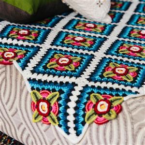 Jane Crowfoot Mexican Diamonds Blanket Crochet Kit