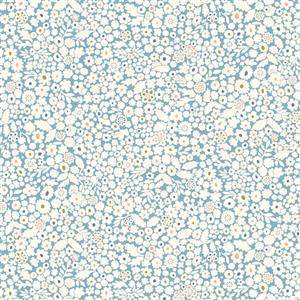 Liberty Tree of Life Collection Floral Glade Blue Fabric 0.5m