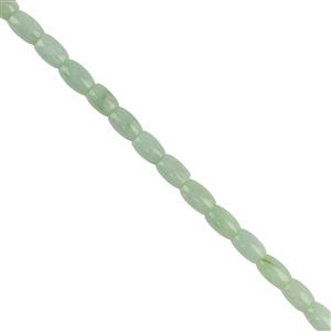 50cts Type A Celadon Green Jadeite Rice Beads Approx 6x4mm 38cm Strands 