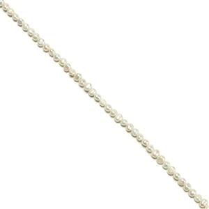 Freshwater Cultured White Nugget Pearls, Approx 8-9mm, 38cm strand