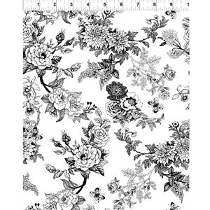 Decoupage Collection Toile Monochrome Fabric 0.5m