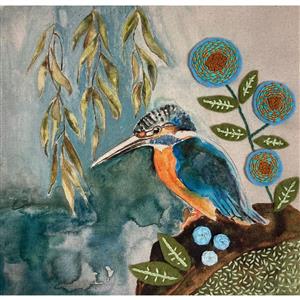 Little House of Victoria Hand Embroidery & Applique Kit - Kingfisher