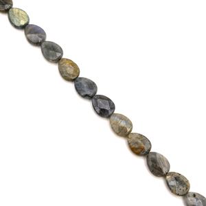 200cts Labradorite Faceted Pears Approx 16x12mm, 38cm Strand