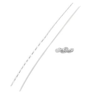 925 Sterling Silver Textured Wire x 1 & Plain Wire x 1, Approx 1.5mm, and 925 Sterling Silver Mount With Downloadable Instructions By Carol Vickers