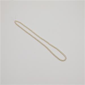Shiny White Czech Glass Pearls, 4mm (40cm)