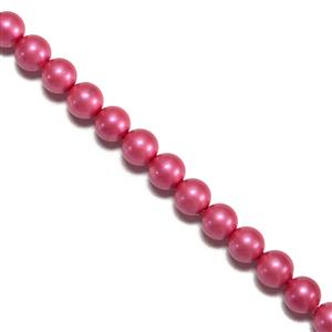 Pink Shell Pearl Plain Rounds Approx 6mm, 20cm Strand