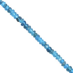 32cts Neon Apatite Faceted Rondelles Approx 2x1 to 4x2mm, 32cm Strand