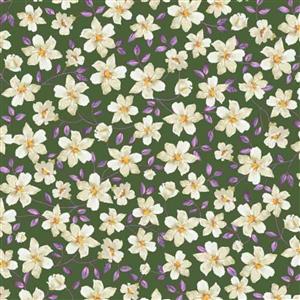 Briarwood Floral Vine Moss Fabric 0.5m