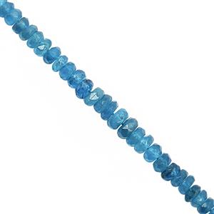 40cts Neon Apatite Graduated Faceted Rondelle Approx 3x1 to 5x2.5mm, 23cm Strand