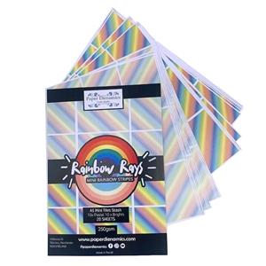 Paper Dienamics Mini Rainbow stripes tiles pack   