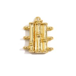 Gold Plated Base Metal Bamboo Clasp