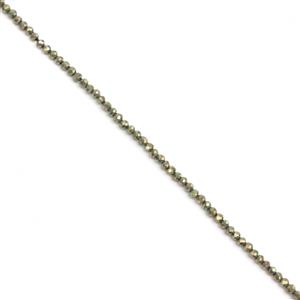 10cts Pyrite Faceted Rounds Approx 2mm, 38cm
