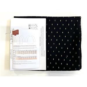Size Me Sewing Vienne Blouse Fabric and Pattern Bundle Black Lurex
