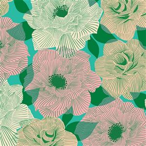 Melody Miller Camellia Parlor Tropic Fabric 0.5m