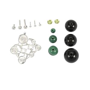 925 Sterling Silver, Malachite, Onyx & Peridot Bubble Pendant Project With Instructions By Debbie Kershaw