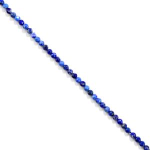 30cts Lapis Lazuli Faceted Rounds, Approx 3mm, 38cm strand, 2pcs