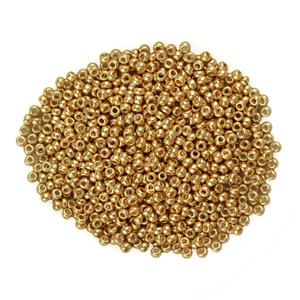 11/0 Galvanized Gold Seed Beads Approx 26GM/TB