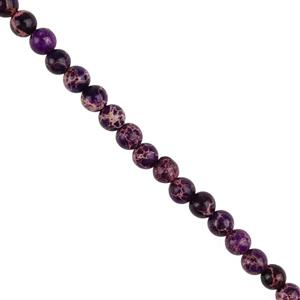 100cts Dyed Purple Terra Jasper Plain Rounds Approx 4mm, 1m Strand