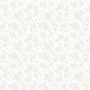 Liberty Silhouette White On White Maddsie Blossom Fabric 0.5m